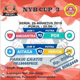 JADWAL NYB CUP 3 SENIN 26 AGUSTUS 2019